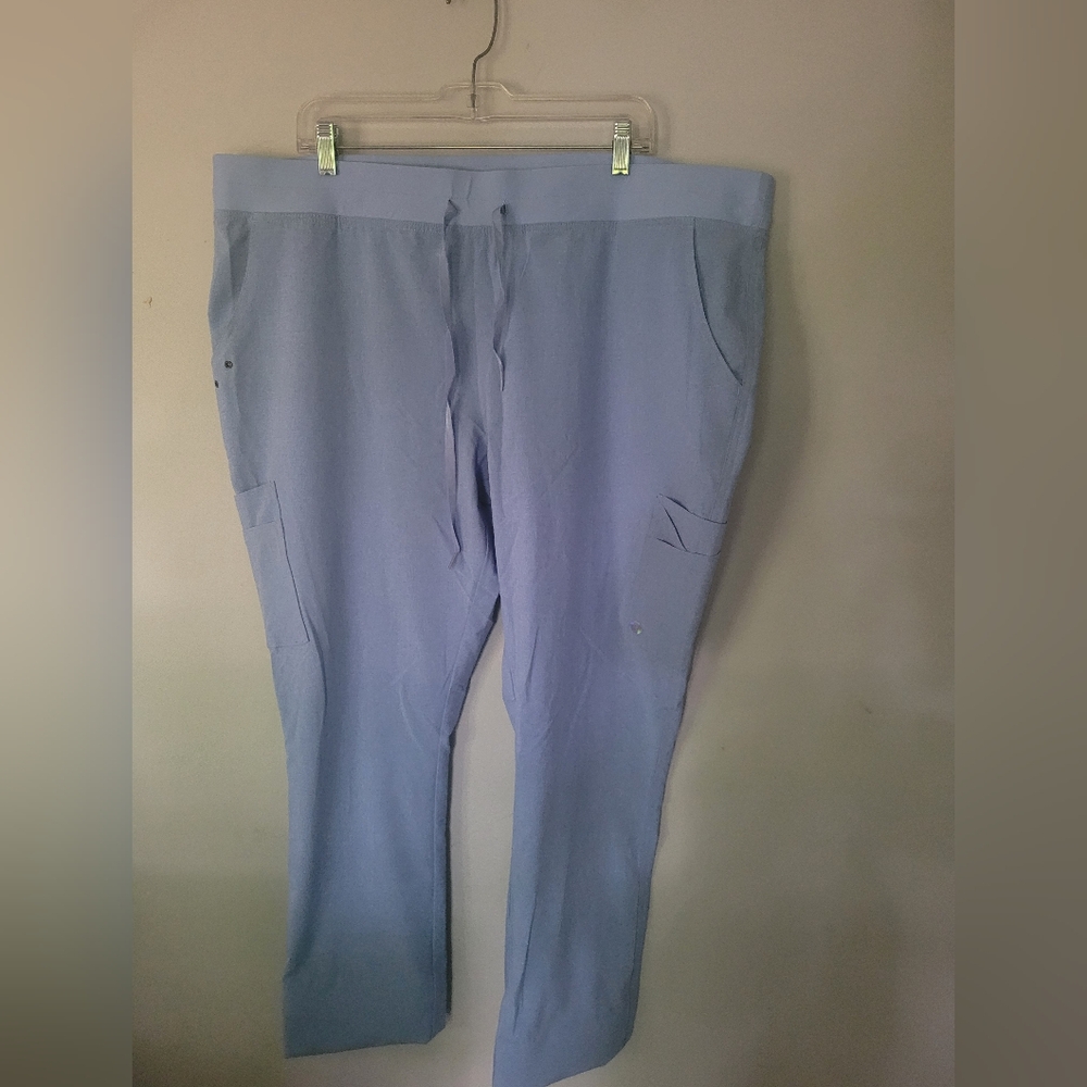 NWOT Scrubletics Light Blue Casual Pull Over Pants Size 2XL